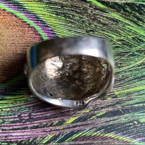 Vintage Woodland Goddess Marcasite sterling ring - Picture 8 of 11